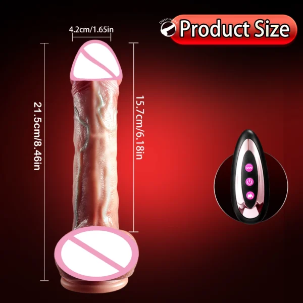 Thrusting Dildo Vibrator – Realistic & Remote-Controlled