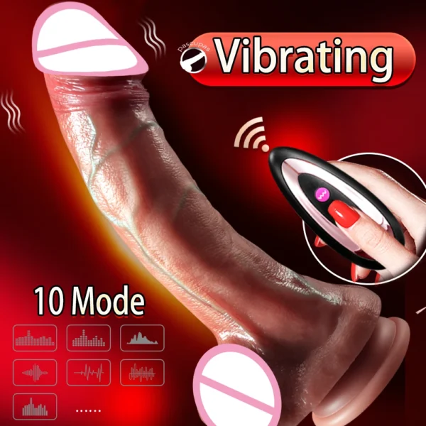 Thrusting Dildo Vibrator – Realistic & Remote-Controlled