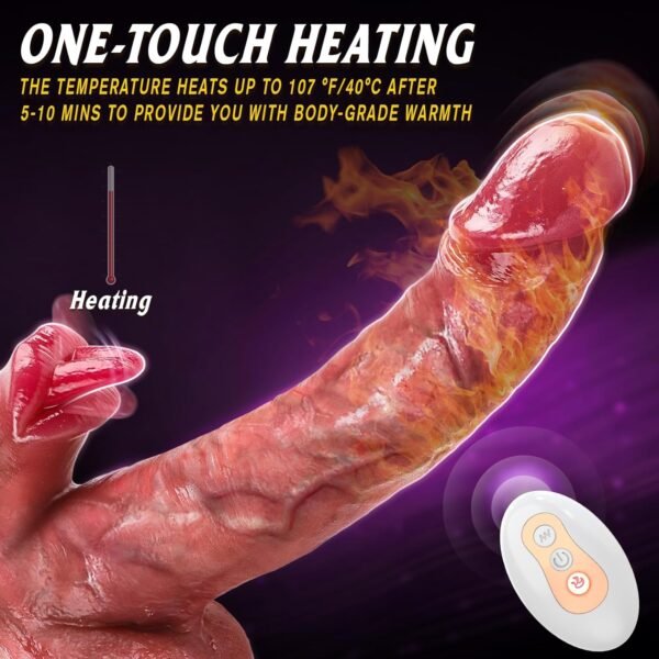 Realistic Thrusting Vibrator – Silicone Telescopic Cock