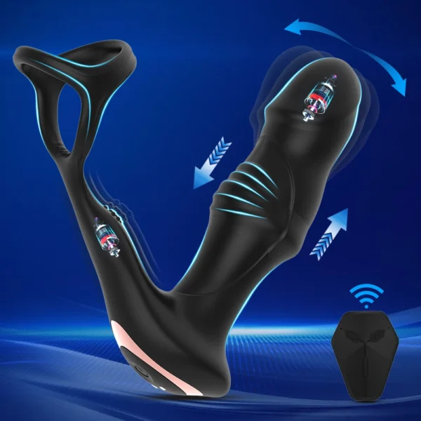Penis Ring Cock Ring Dick Sleeve Male Prostate Massager Silicone Male Masturbator Male Anal Vibrator Adult Sex Toy for Men