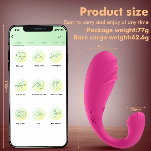 APP Remote Control Women's Dildo Vibrator Vagina G-Spot Dual Stimulation Massager Wearable Underwear Sex Toy