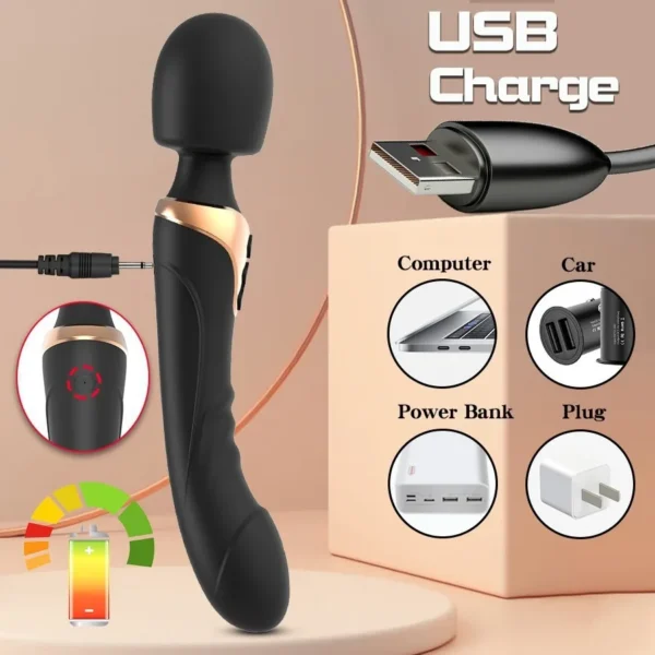 AV Vibrator with 10 Frequency Vibrating Sex Toy for Women Vagina G Spot Double Stimulation Vagina Massager Female Sex Toys