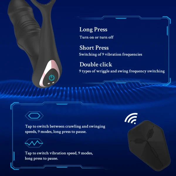 Penis Ring Cock Ring Dick Sleeve Male Prostate Massager Silicone Male Masturbator Male Anal Vibrator Adult Sex Toy for Men