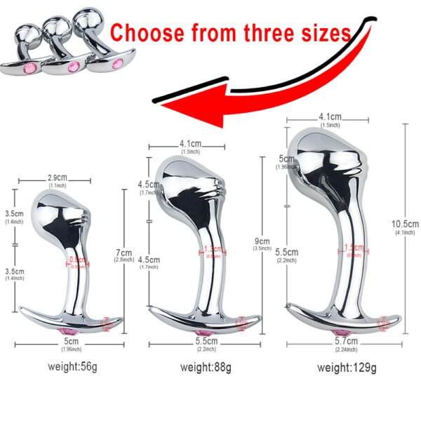 Heavy Stainless Steel Anal Plug Prostate Stimulation Pleasure Metal Expansion Massage Butt Plug Adult Couple Masturbation SexToy