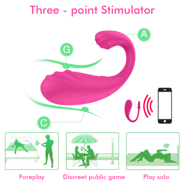 APP Remote Control Women's Dildo Vibrator Vagina G-Spot Dual Stimulation Massager Wearable Underwear Sex Toy