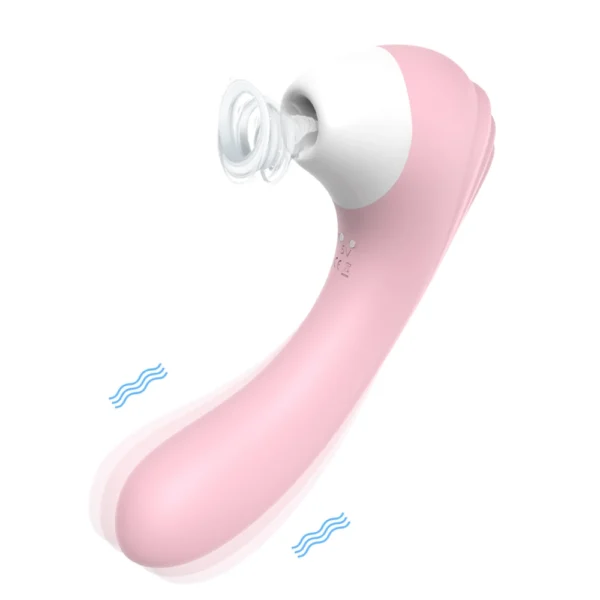2-in-1 Clitoral Suction Cup G-Spot Vibrator Strong Vibration Dildo Sex Toy Female Dual Stimulation Female Masturbator Waterproof