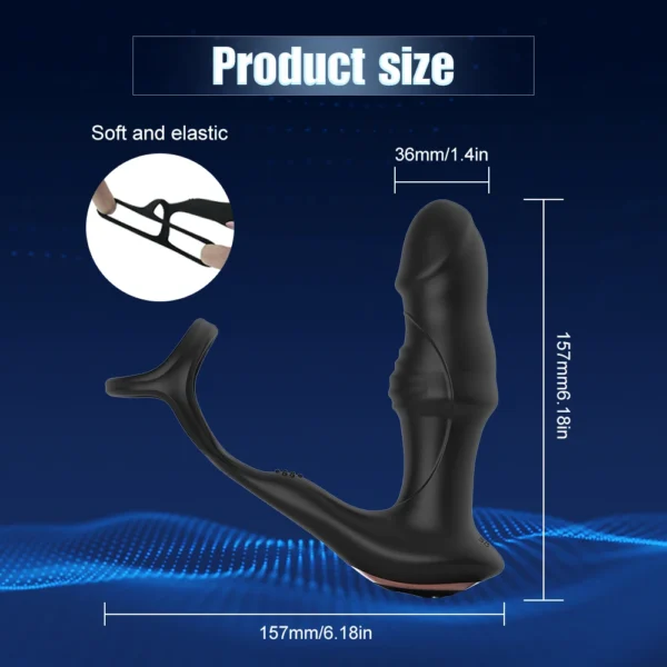 Penis Ring Cock Ring Dick Sleeve Male Prostate Massager Silicone Male Masturbator Male Anal Vibrator Adult Sex Toy for Men