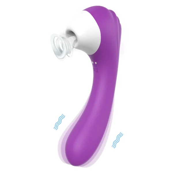 2-in-1 Clitoral Suction Cup G-Spot Vibrator Strong Vibration Dildo Sex Toy Female Dual Stimulation Female Masturbator Waterproof