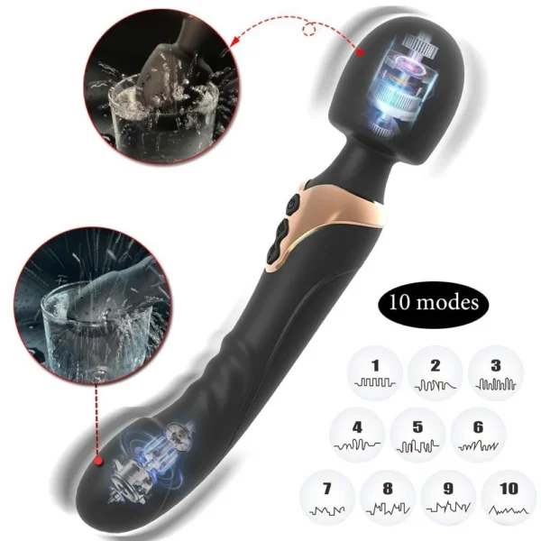 AV Vibrator with 10 Frequency Vibrating Sex Toy for Women Vagina G Spot Double Stimulation Vagina Massager Female Sex Toys
