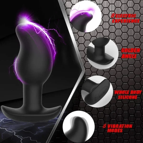 Electric Shock Vibration Vibrator Penetration Prostate Massager Stimulator Stimulation Docking Anal Plug Male Sex Toy For Man