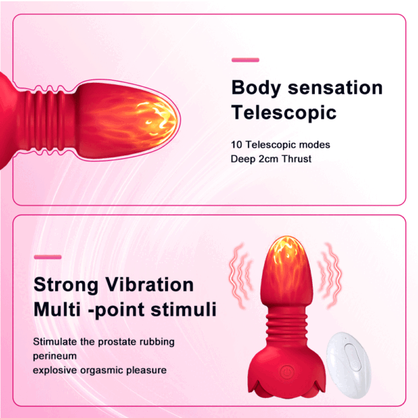 Wireless Telescopic Anal Plug – Vibrating Prostate Massager