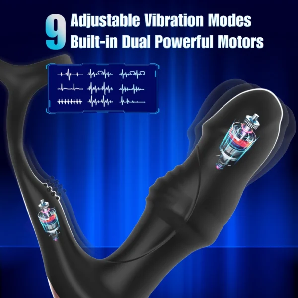 Penis Ring Cock Ring Dick Sleeve Male Prostate Massager Silicone Male Masturbator Male Anal Vibrator Adult Sex Toy for Men